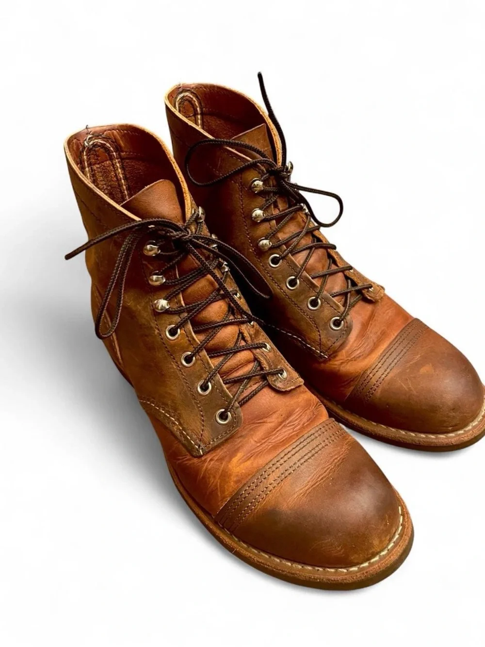 Red Wing Iron Ranger 8085 Copper Rough Tough Leather Boots 9 2E Wide